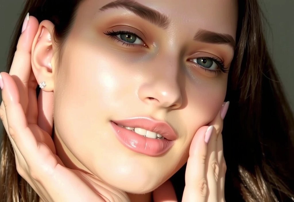 Woman enjoying natural skincare